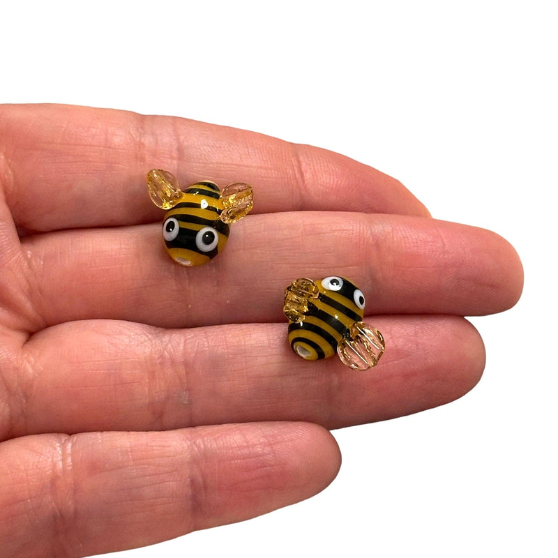 Hand Made Murano Glass Bumble Bee Charm