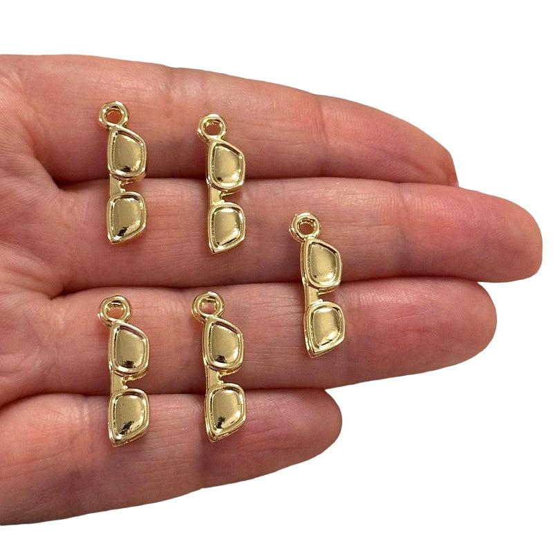 24Kt Gold Plated Sunglasses Charms, Gold Travel Charms, 5 pcs in a pack