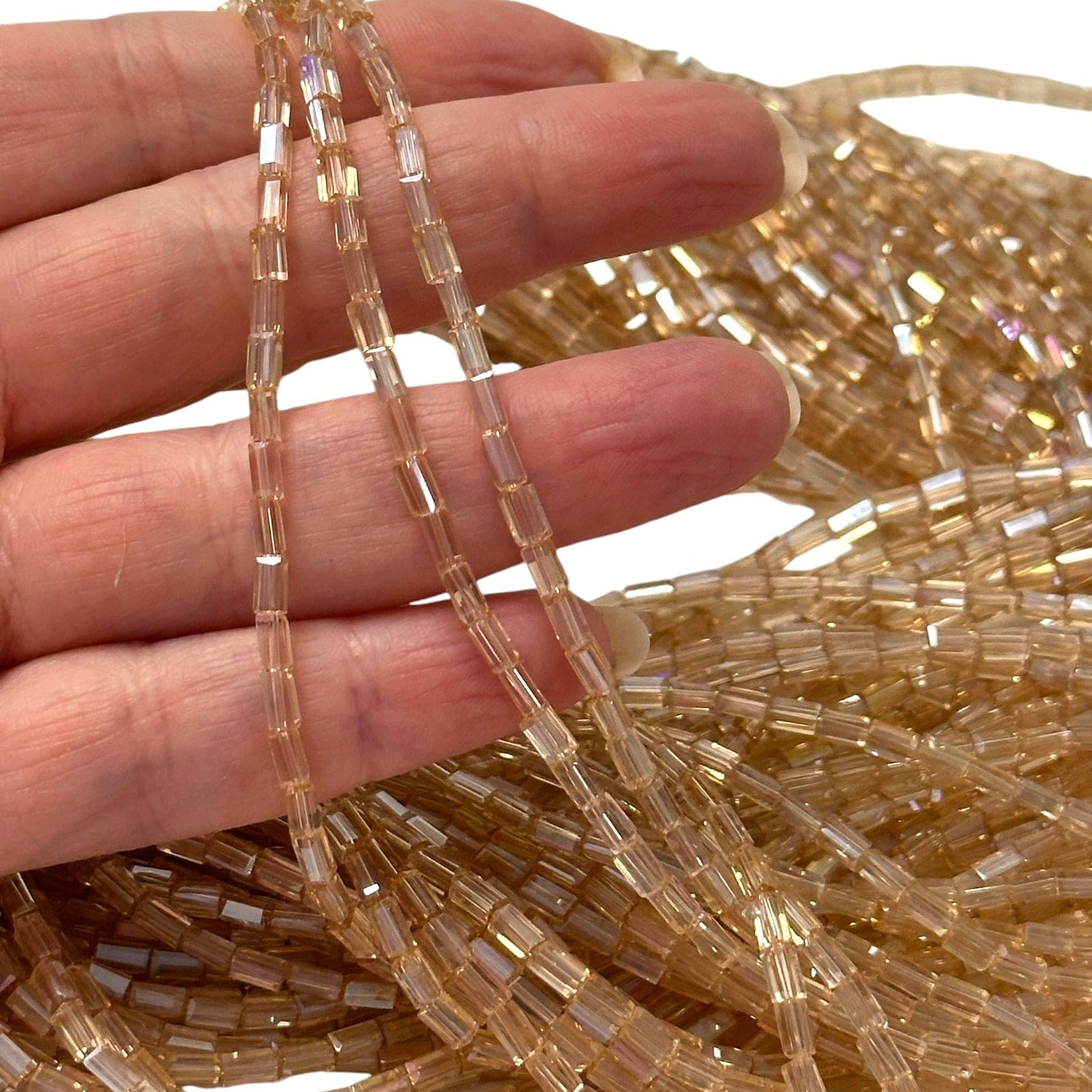 New!!! Crystal Faceted Cuboid Beads,4.5x2.5x2.5mm 95 pcs