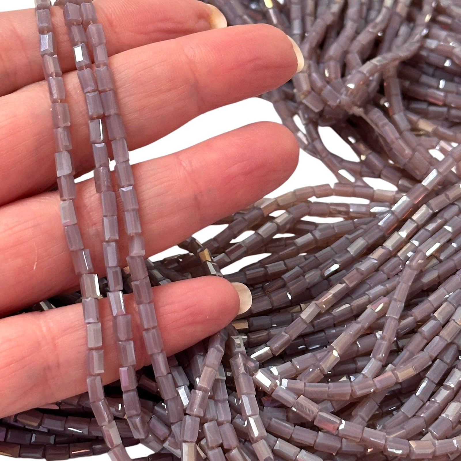 New!!! Crystal Faceted Cuboid Beads,4.5x2.5x2.5mm 95 pcs