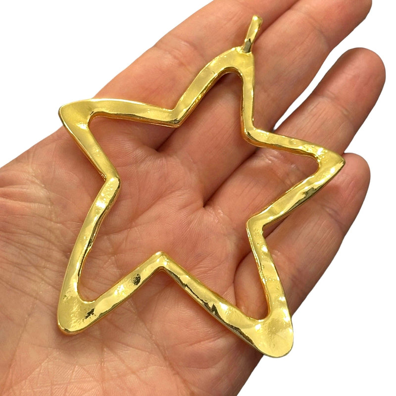 24Kt Gold Plated 92mm Large Star Pendant