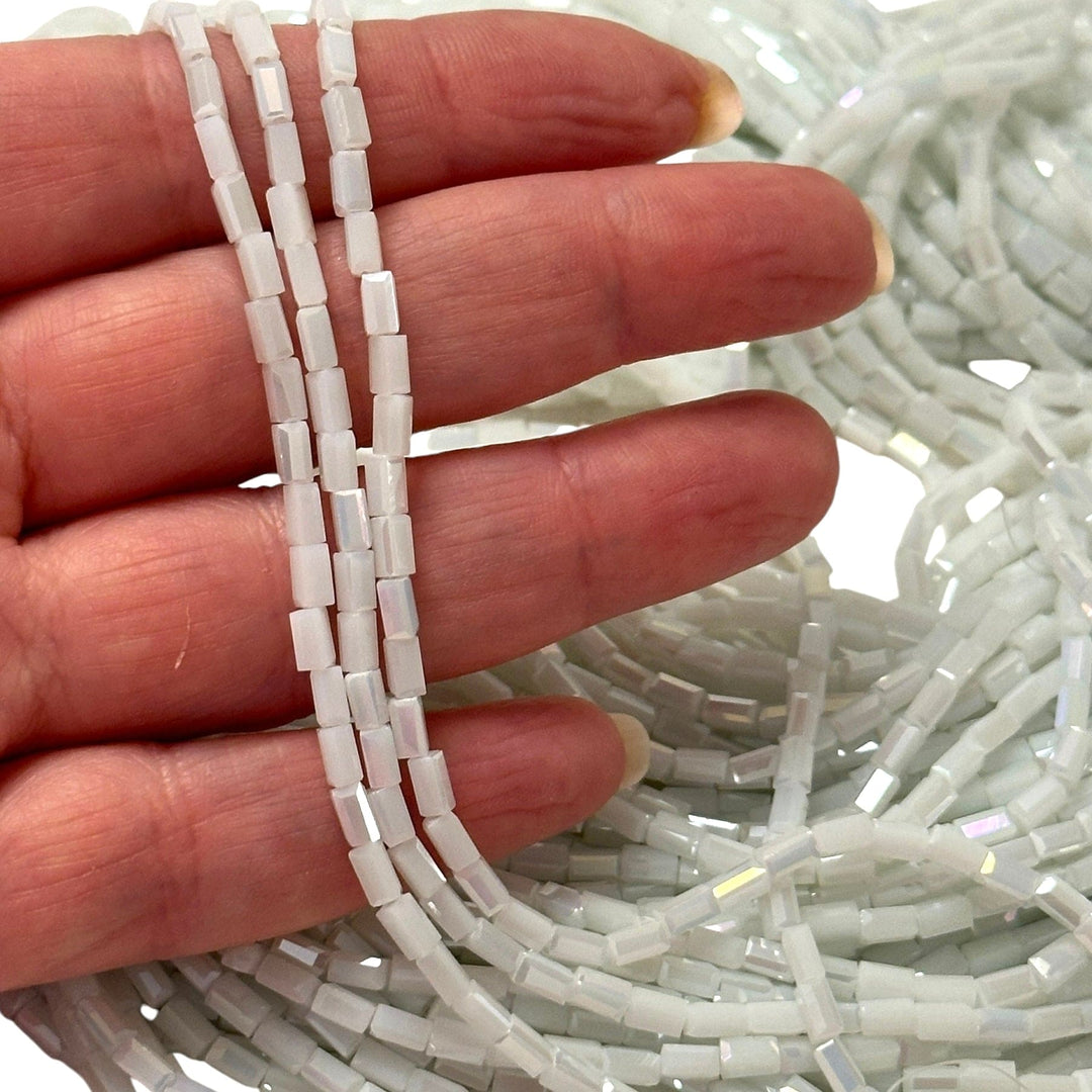New!!! Crystal Faceted Cuboid Beads,4.5x2.5x2.5mm 95 pcs