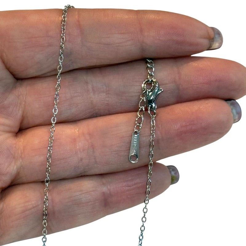 Waterproof Stainless Steel Cable Chain Necklace, Ready Cable Chain Necklace