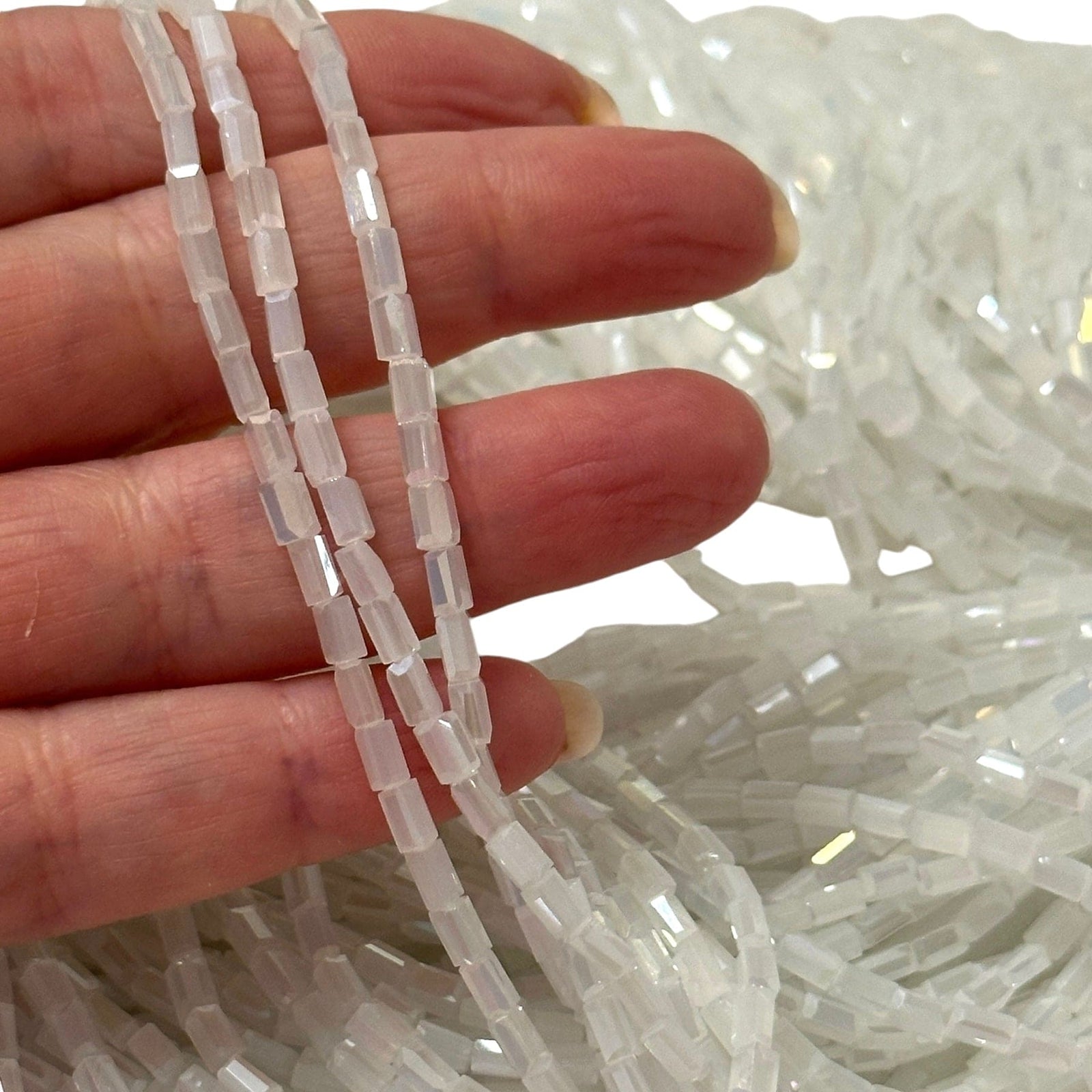 New!!! Crystal Faceted Cuboid Beads,4.5x2.5x2.5mm 95 pcs