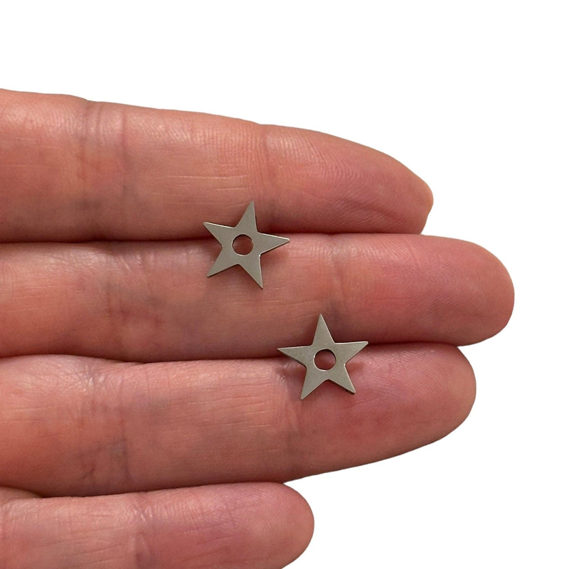 Stainless Steel Star Charms 2 pcs in a pack