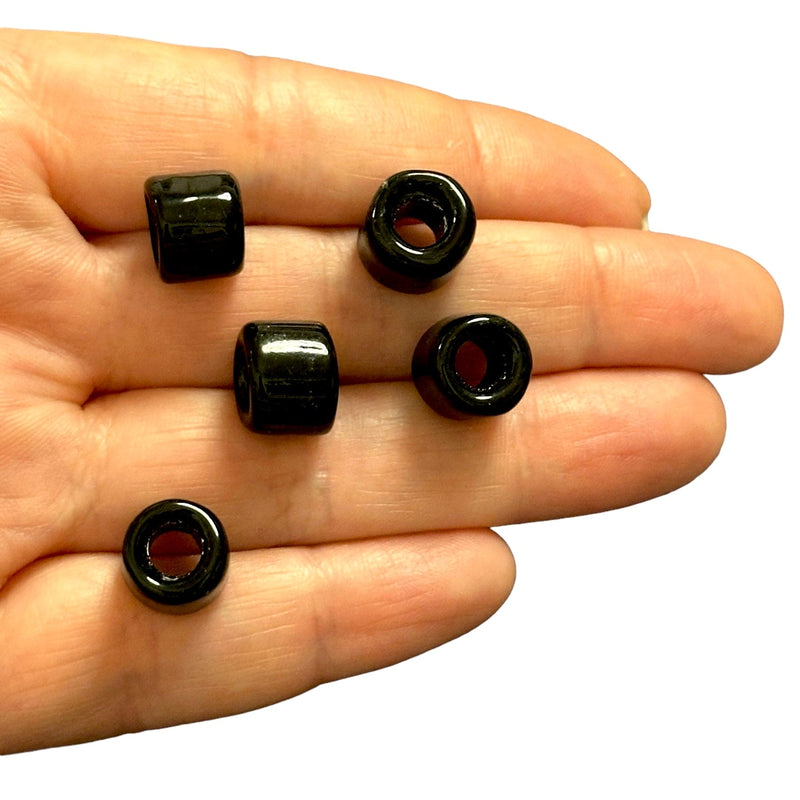 Perles carrées en verre de Murano fabriquées à la main avec des trous de 5 mm, 5 pièces dans un paquet