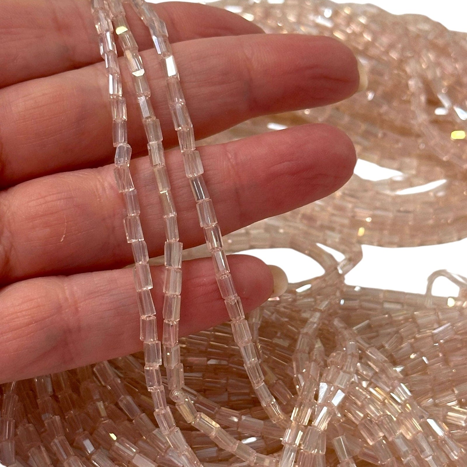 New!!! Crystal Faceted Cuboid Beads,4.5x2.5x2.5mm 95 pcs