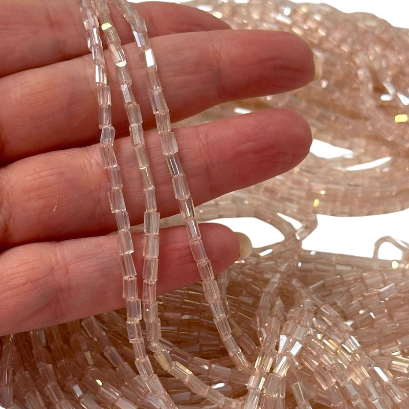 New!!! Crystal Faceted Cuboid Beads,4.5x2.5x2.5mm 95 pcs