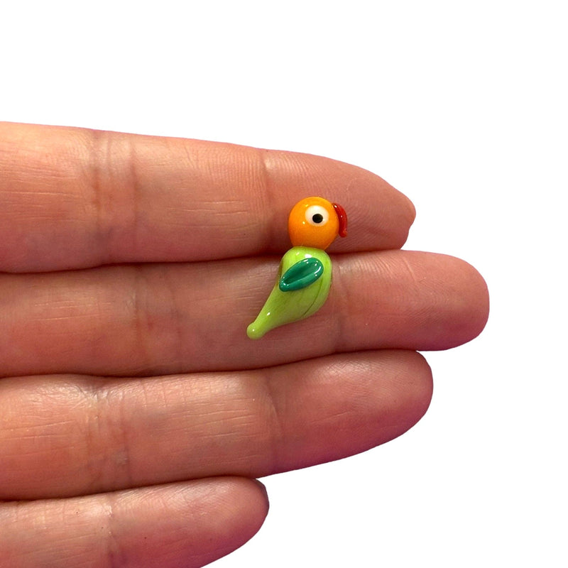 Hand Made Murano Glass Parrot Charm