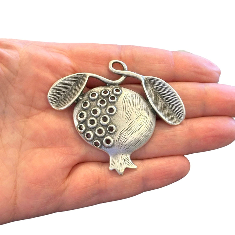 Antique Silver Plated Pomegranate Pendant