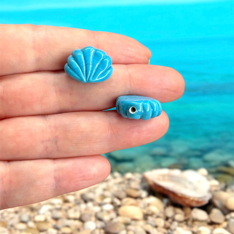 Murano Glass Oyster Charm – Handmade Mini Oyster Pendant
