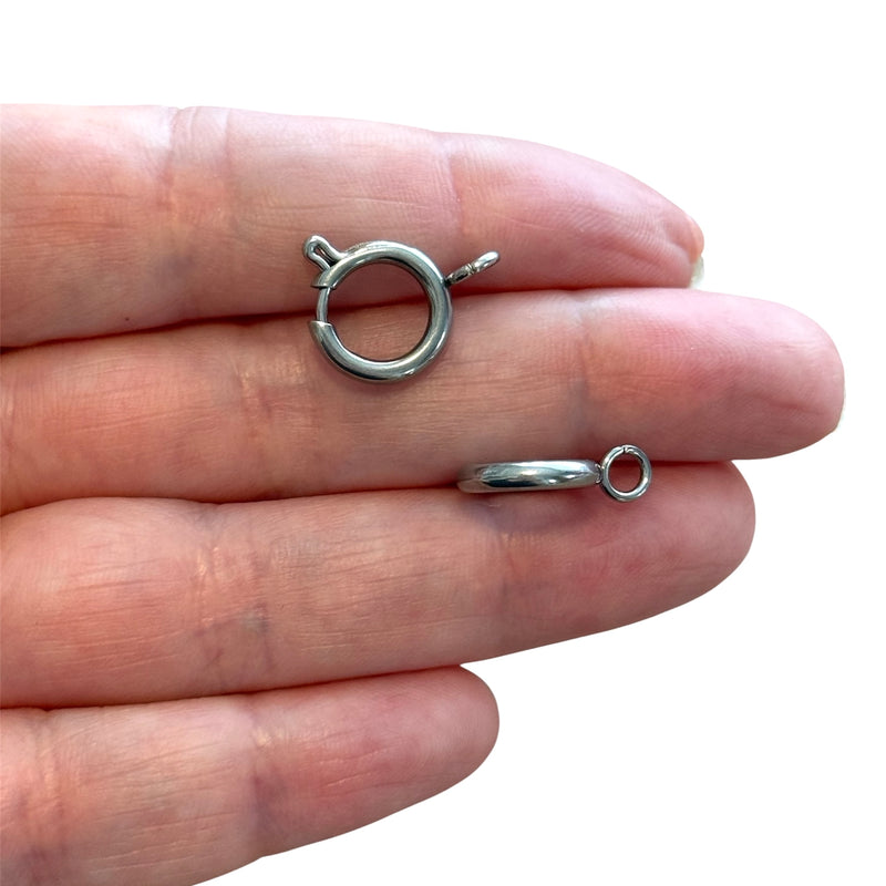 Waterproof Stainless Steel Spring Ring Clasp with Open Loop