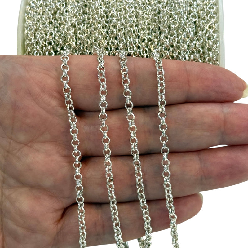 Silver Plated Belcher Chain, 3MM Silver Plated Belcher Chain