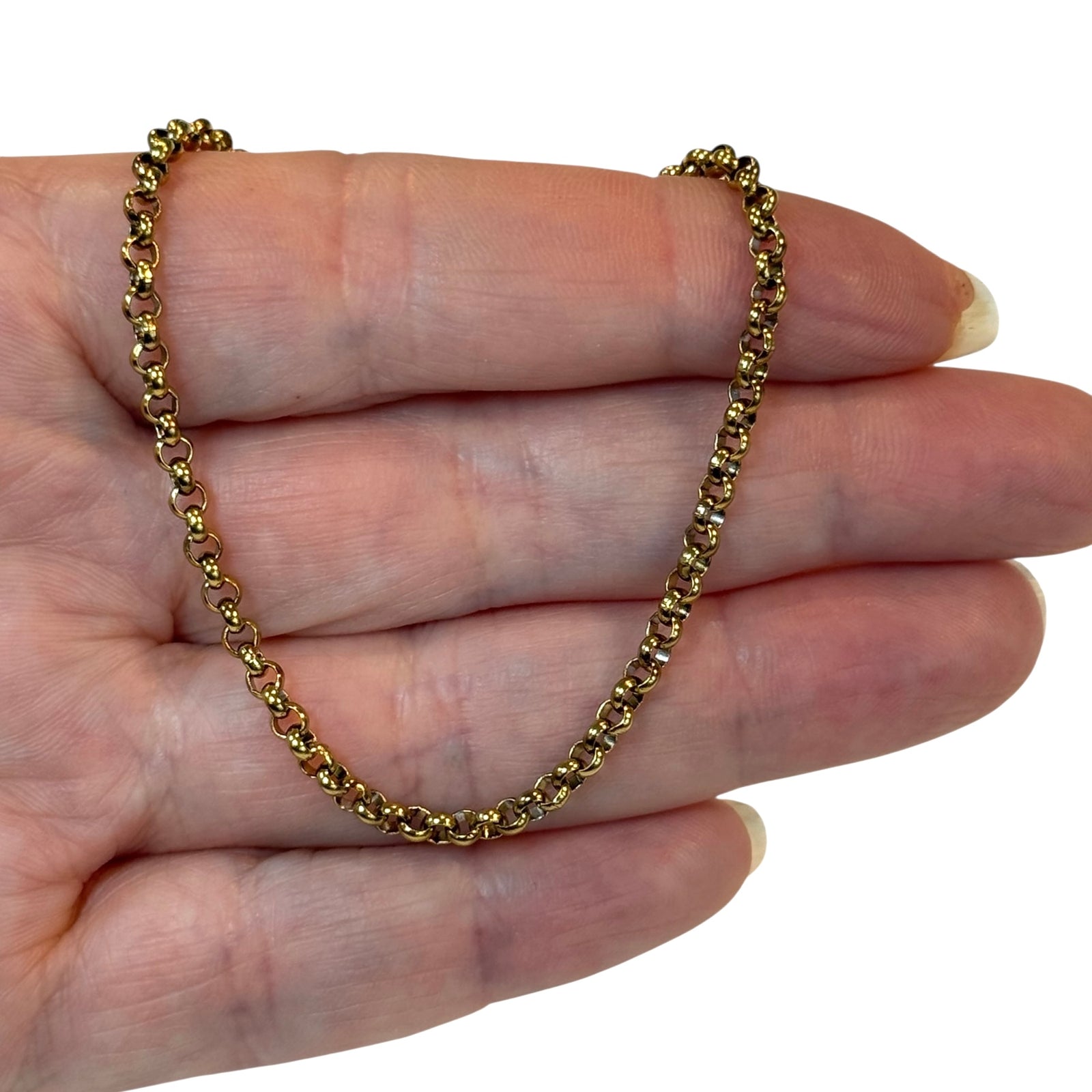 Waterproof 24Kt Gold PVD Stainless Steel 3mm Belcher Chain Bracelet – 6" + 2" Extender, Ready for Charms