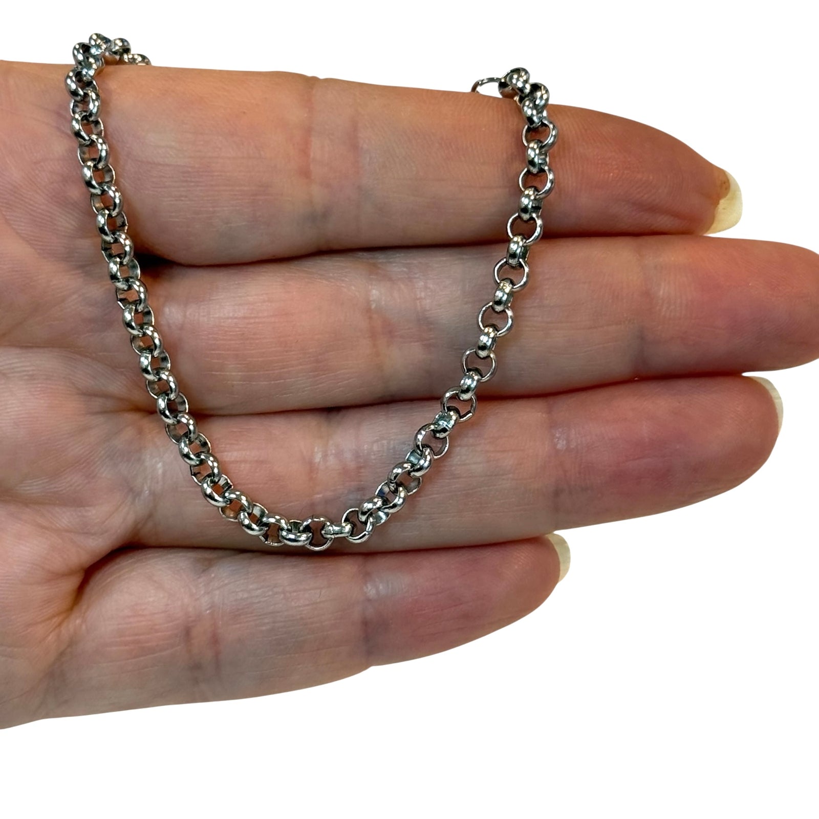 Waterproof Stainless Steel 3mm Belcher Chain Bracelet – 6” + 2” Extender, Ready for Charms