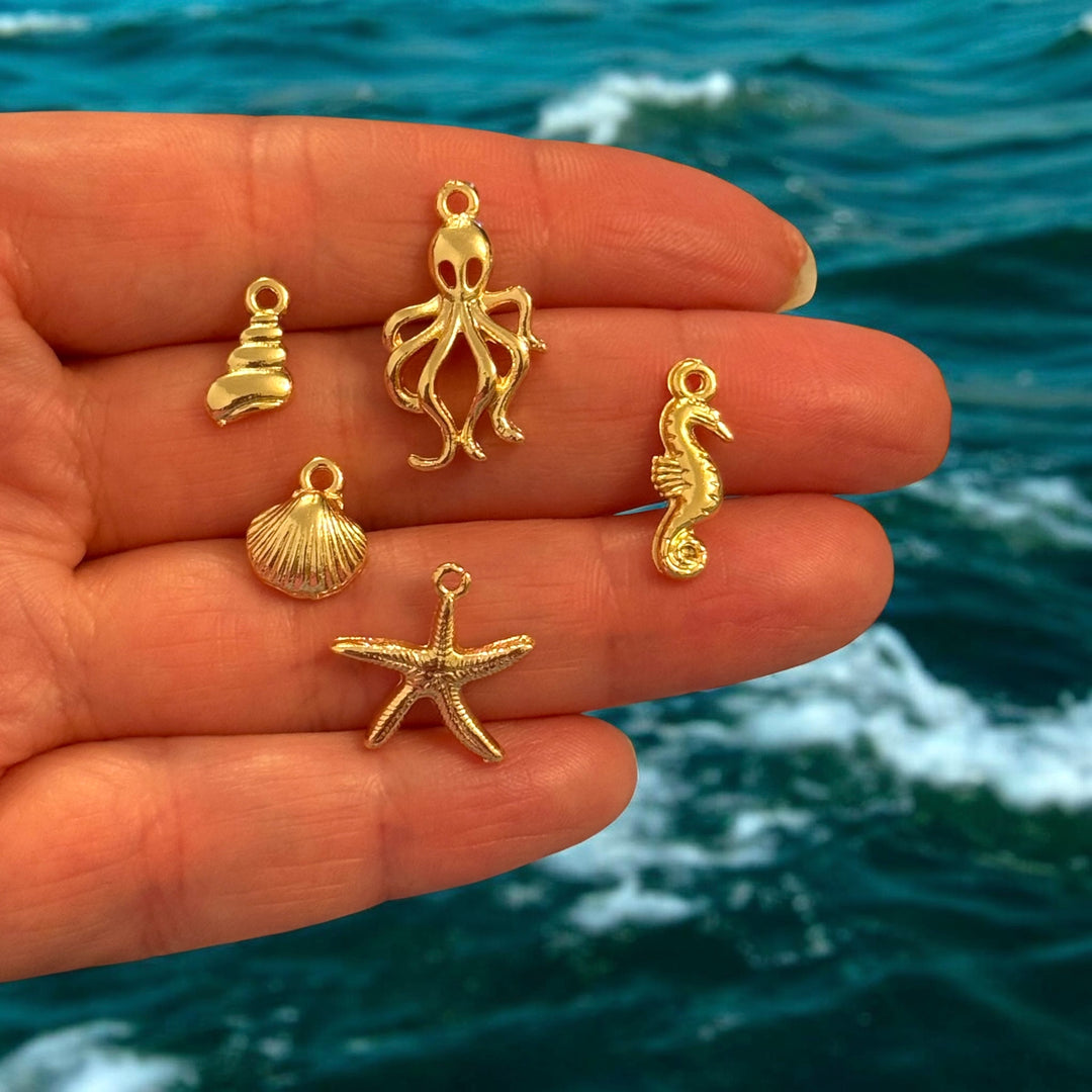 24Kt Gold Plated Under The Sea Charms Collection