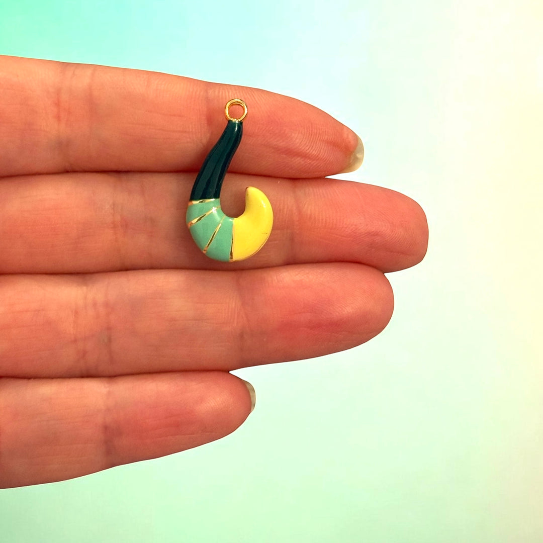 24Kt Gold Plated 3D Enamel Forest Fox Tail Pendant