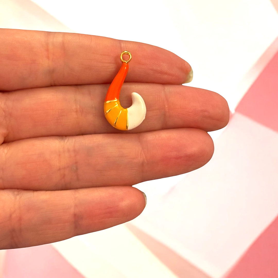 24Kt Gold Plated 3D Enamel Sunset Fox Tail Pendant