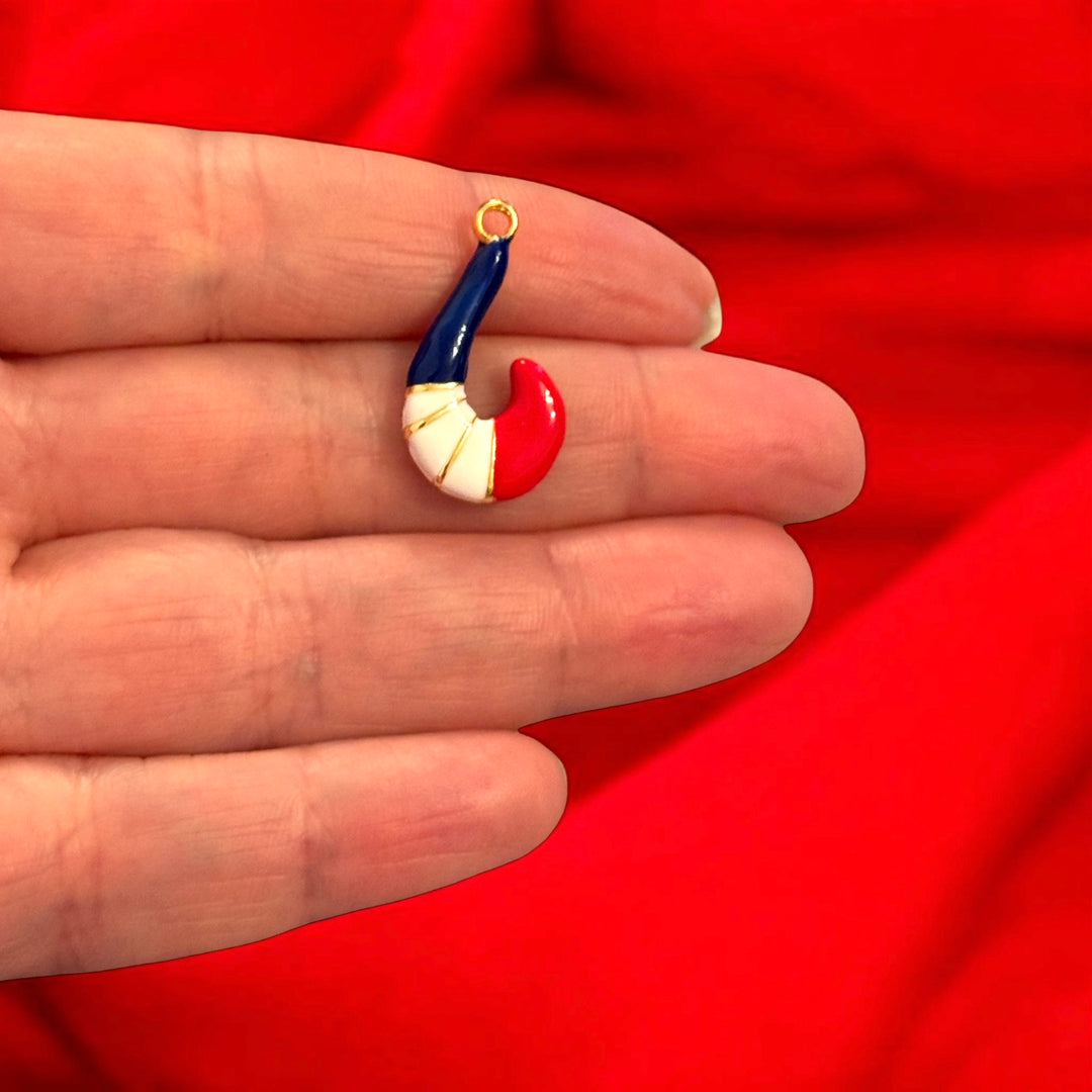 24Kt Gold Plated 3D Enamel Tricolour Fox Tail Pendant