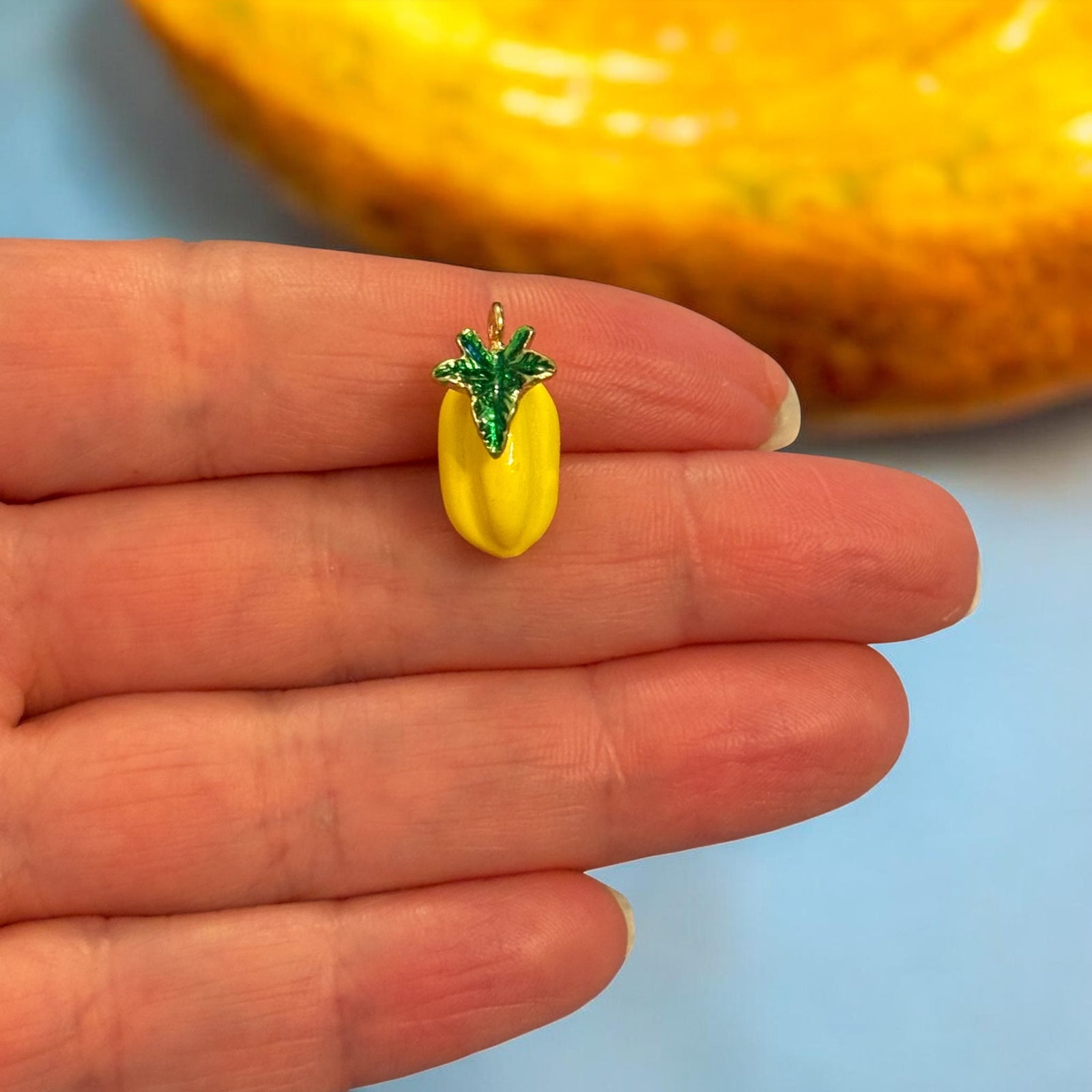 3D Carambola Star Fruit Charm