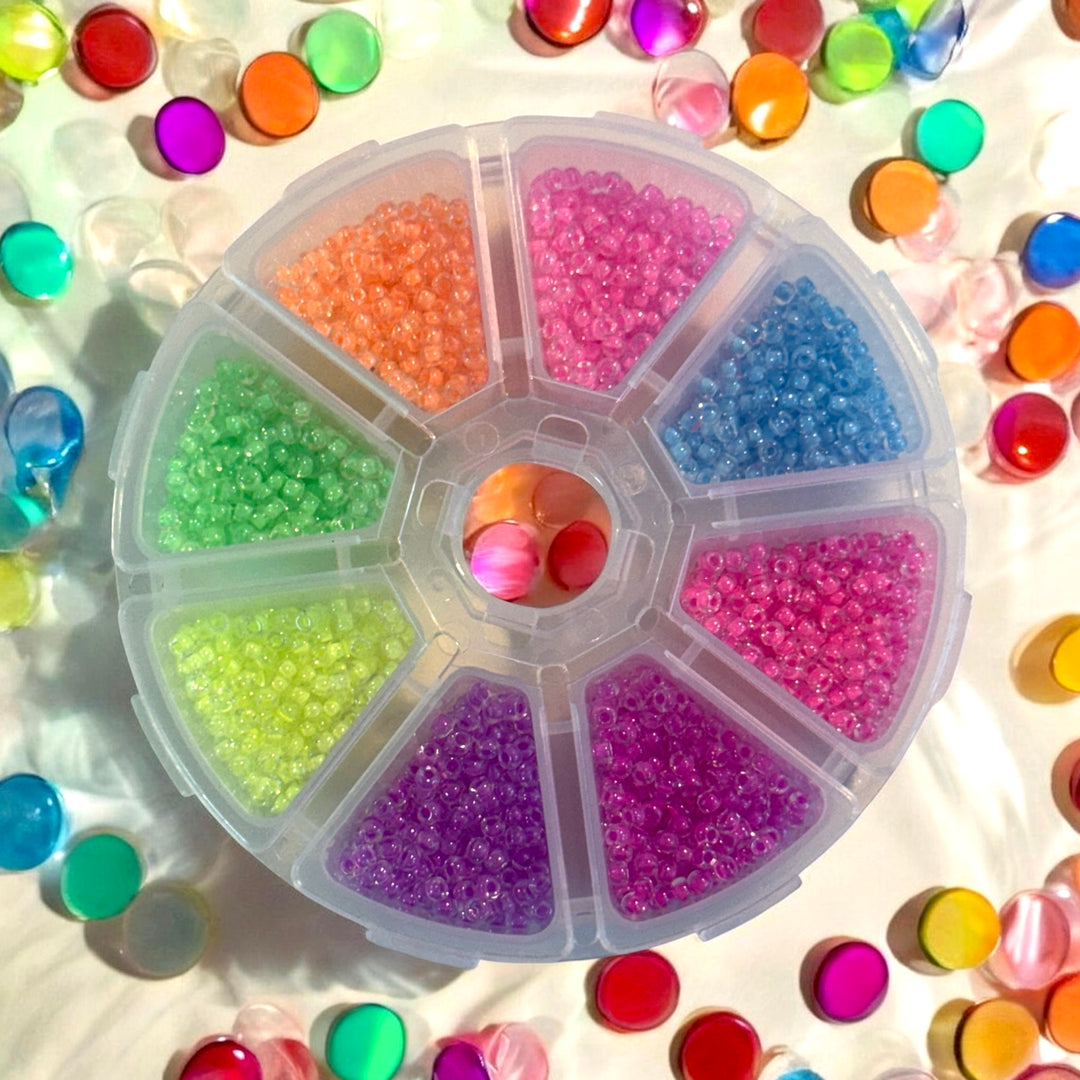 Authentic Miyuki Seed Beads 8-0 Luminous Colours Starter Kit 