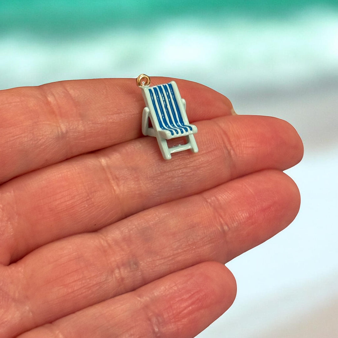 Blue Beach Deck Chair Charm