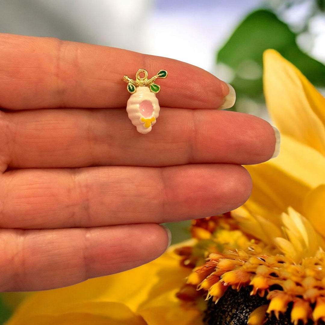 Beehive Honeycomb Charm Pendant