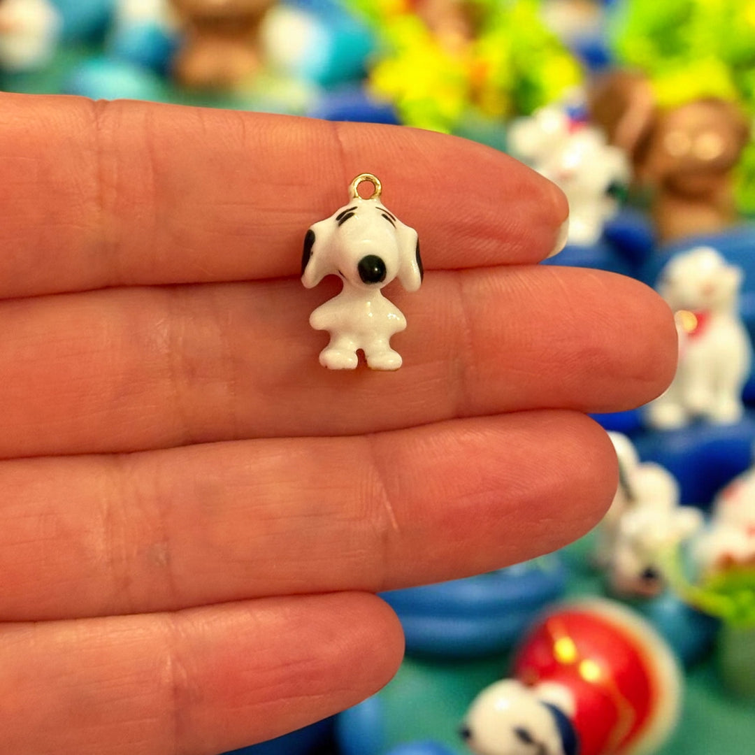 Cartoon Dog Enamel Charm, Cute Puppy Pendant