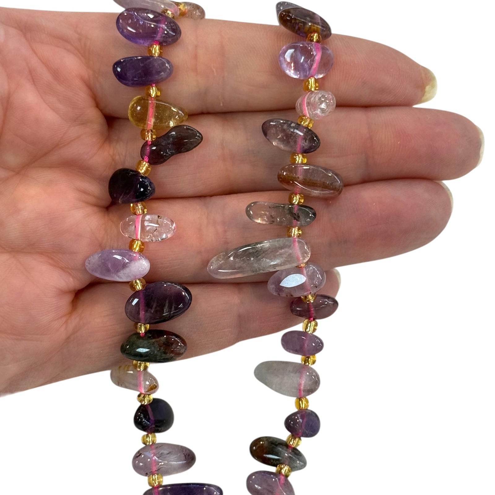 Mixed Gemstone Organic Pebble Beads