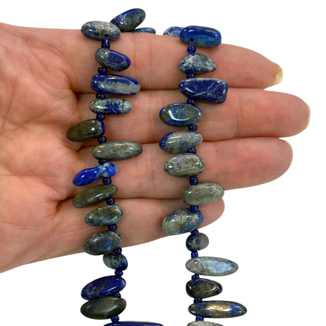 Lapis Lazuli Organic Pebble Gemstone Beads