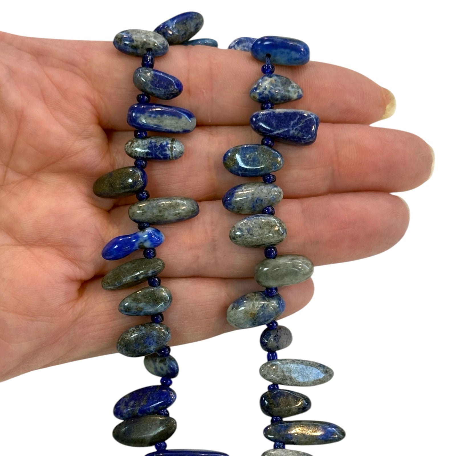 Lapis Lazuli Organic Pebble Gemstone Beads