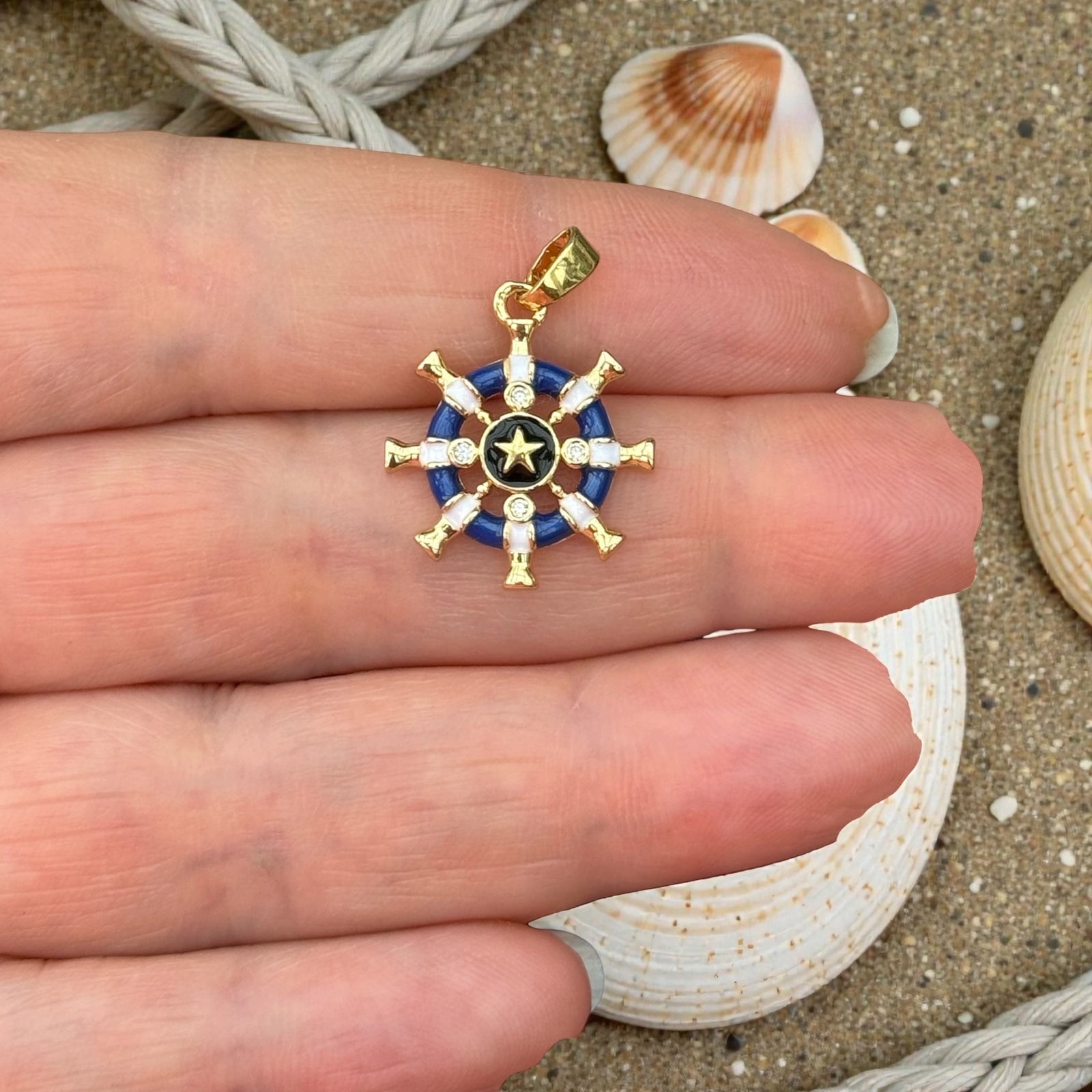 Ship Wheel Pendant