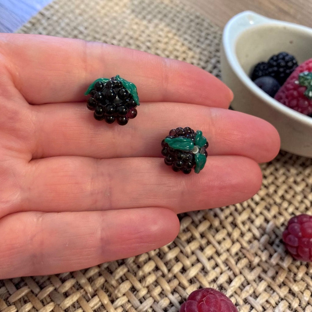 Handmade Murano Glass Blackberry Bead – Lampwork Glass Berry Bead
