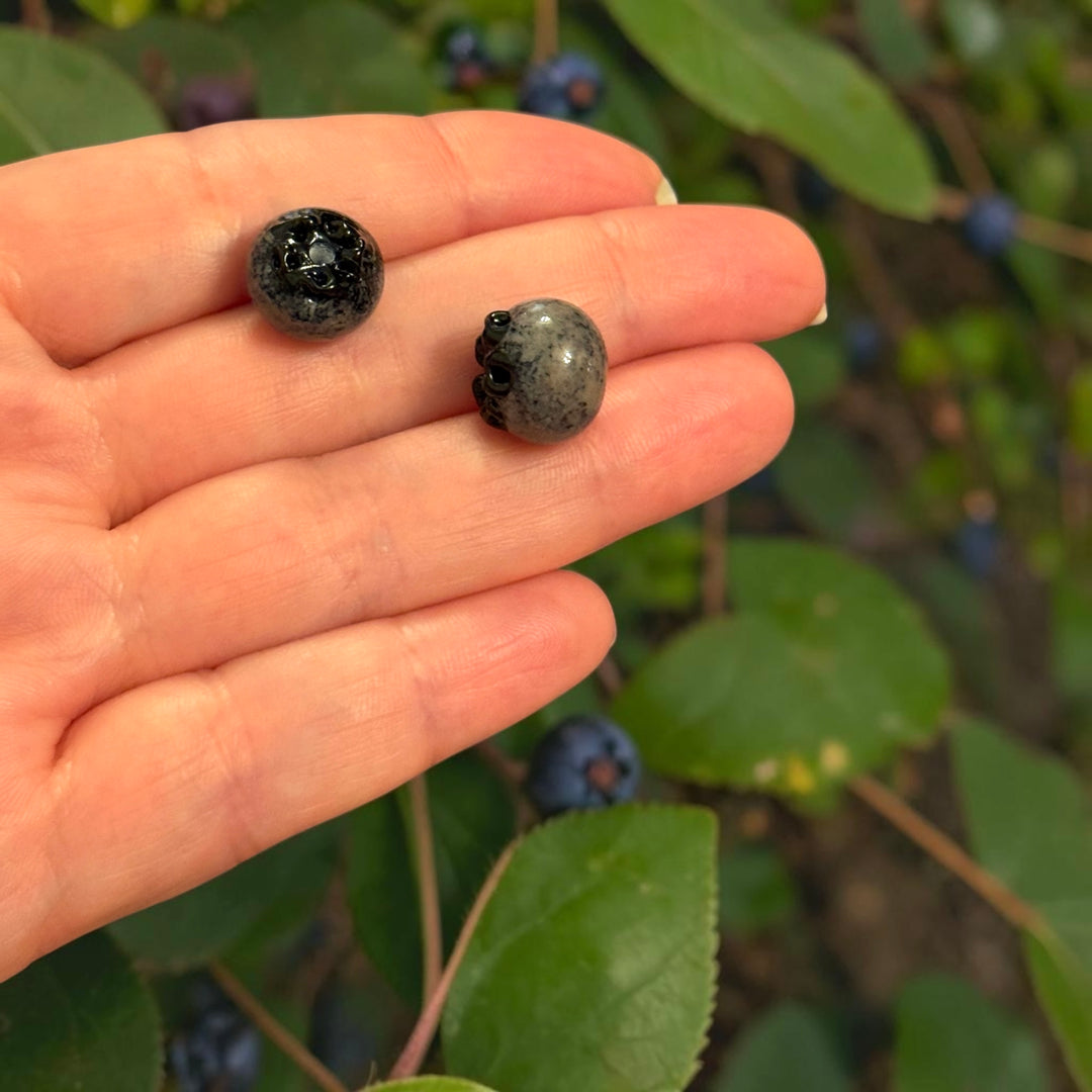 Handmade Murano Glass Blueberry Bead