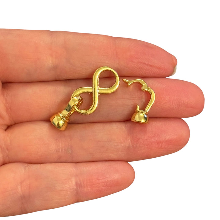 24Kt Gold Plated  Large S-Hook Pearl Necklace Clasp