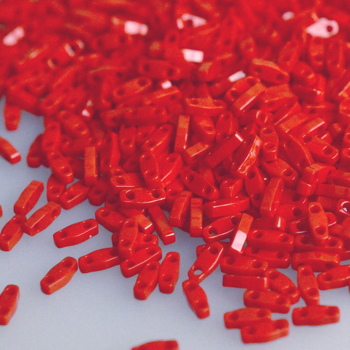 Miyuki Quarter Tila Beads 0408 Opaque Dark Red,
