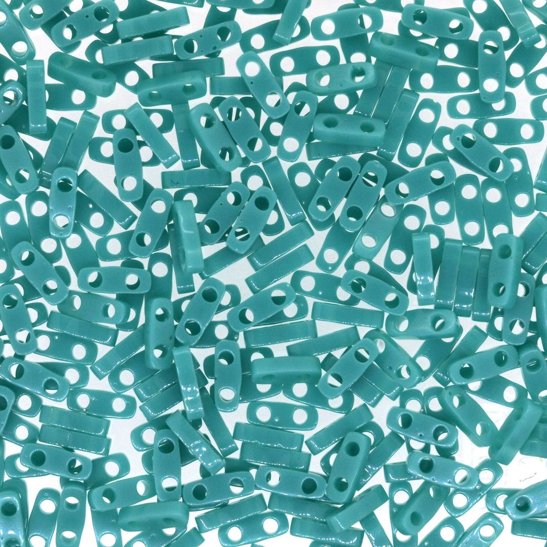 Miyuki Quarter Tila Beads 0412 Opaque Turquoise Green,
