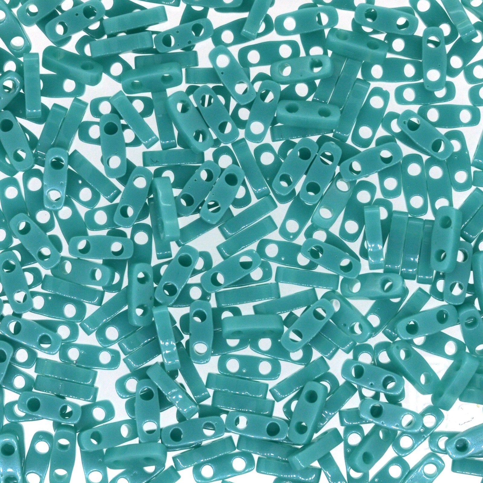 Miyuki Quarter Tila Beads 0412 Opaque Turquoise Green,