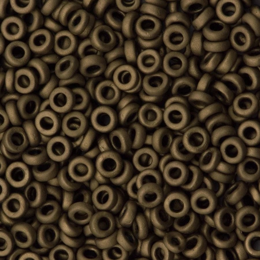 Miyuki Spacer Beads 2.2x1mm, Metallic Dark Bronze 2006