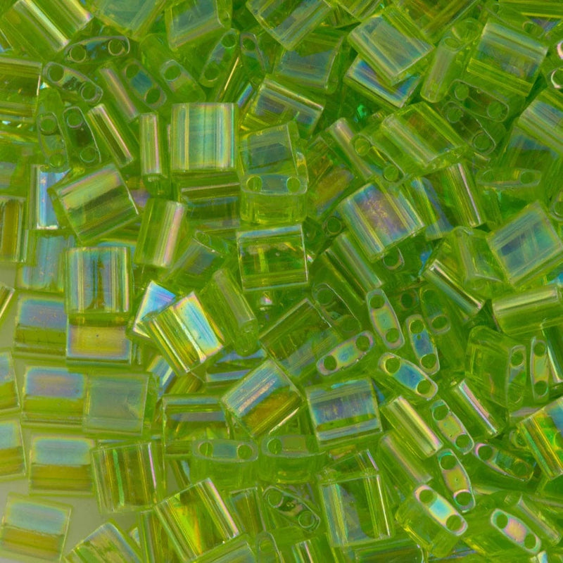 Miyuki Tila Beads TL0258 Transparent Chartreuse AB,