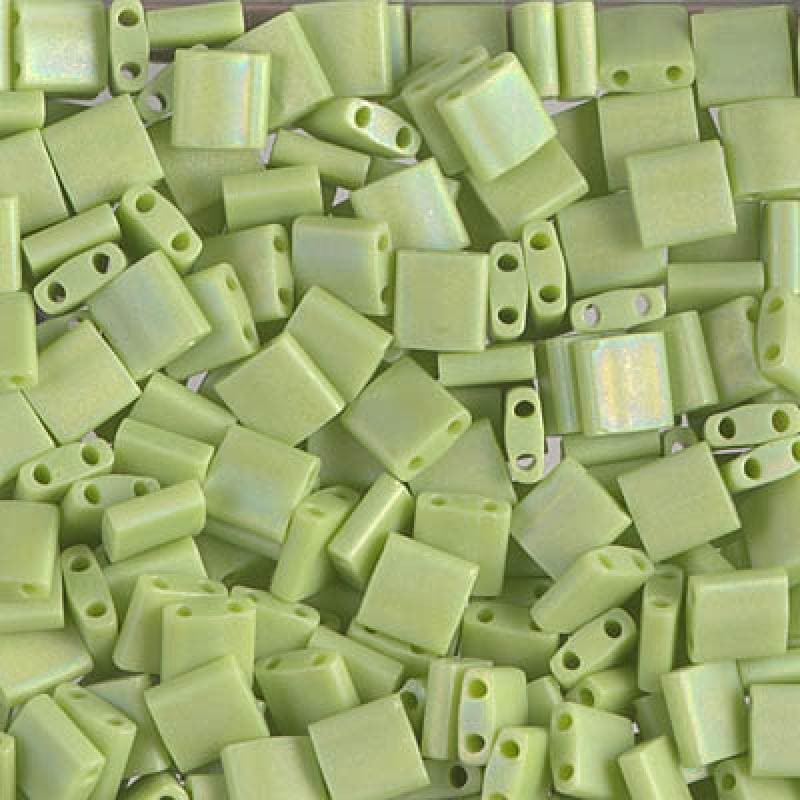 Miyuki Tila Beads TL0416FR Opaque Chartreuse Matted AB,