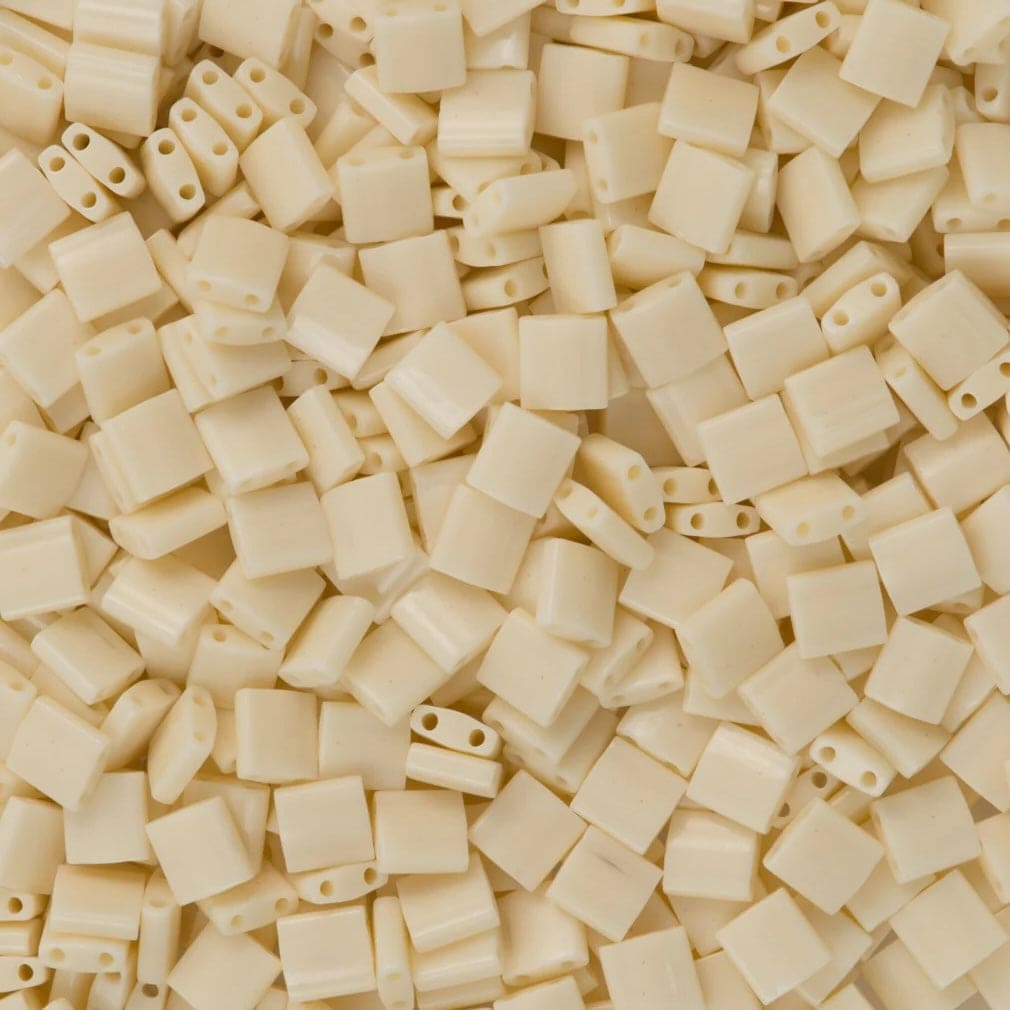 Miyuki Tila Beads TL0491 - Opaque Ivory,