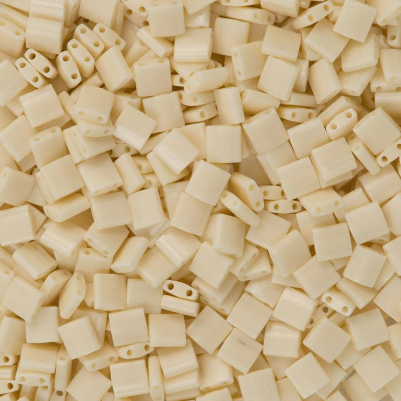 Miyuki Tila Beads TL0491 - Opaque Ivory,