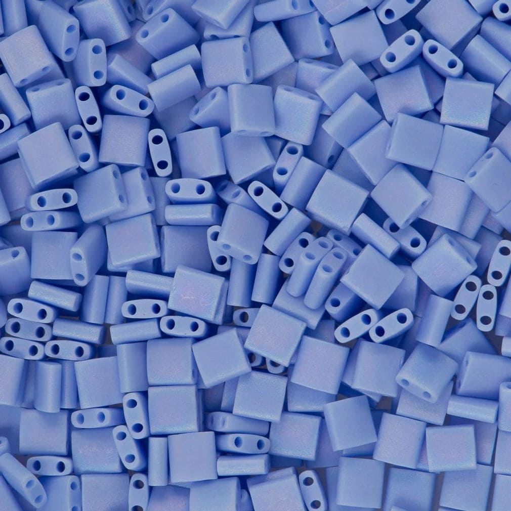 Miyuki Tila Beads TL0494FR - Opaque Light Periwinkle Matted AB,