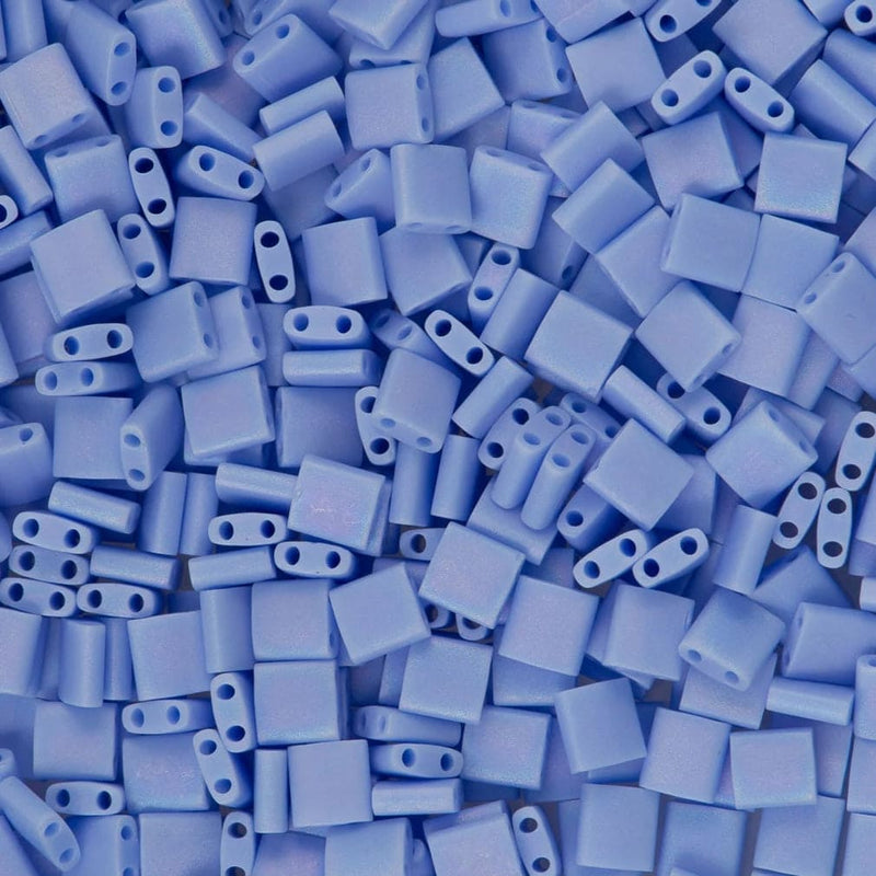 Miyuki Tila Beads TL0494FR - Opaque Light Periwinkle Matted AB,
