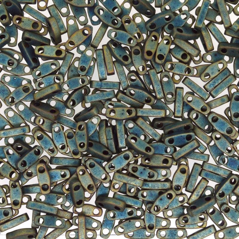 Miyuki Quarter Tila Beads 2008 Matted Metallic Patina Iris,