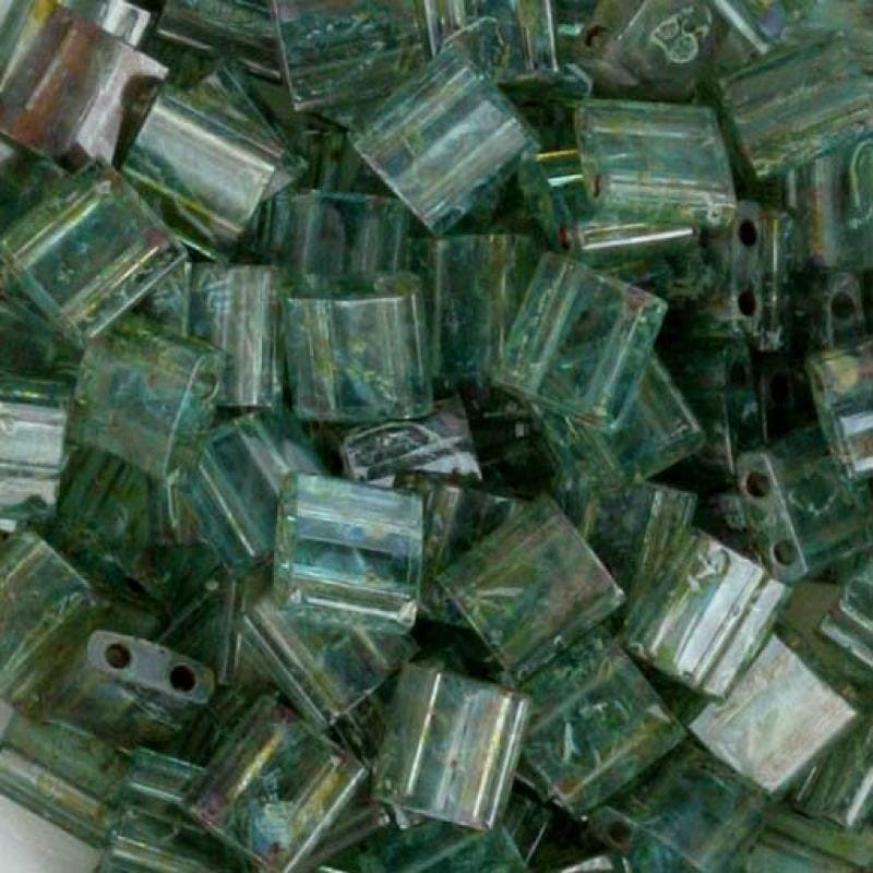 Miyuki Tila Beads TL4506 - Picasso Transparent Olivine,