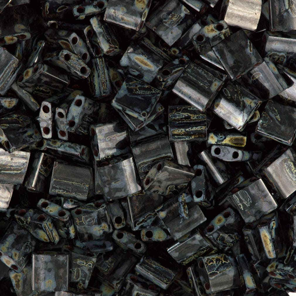 Miyuki Tila Beads TL4511 Picasso Opaque Smoky Black,