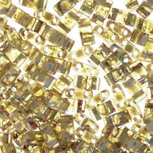 Miyuki Half Tila Beads HTL4501 - Picasso Transparent Saffron