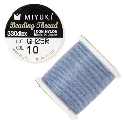 Miyuki Thread Color 1 Blanc ,Fil nylon original Miyuki, livré par 50 mètres en bobine